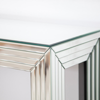 Table console moderne en verre miroir