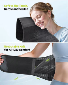 Ceinture lombaire <span class=keywords><strong>de</strong></span> traction 3D en tricot respirant et réglable, <span class=keywords><strong>à</strong></span> double traction, en Spandex et Nylon, pour le soulagement des douleurs dorsales - Product Image 2