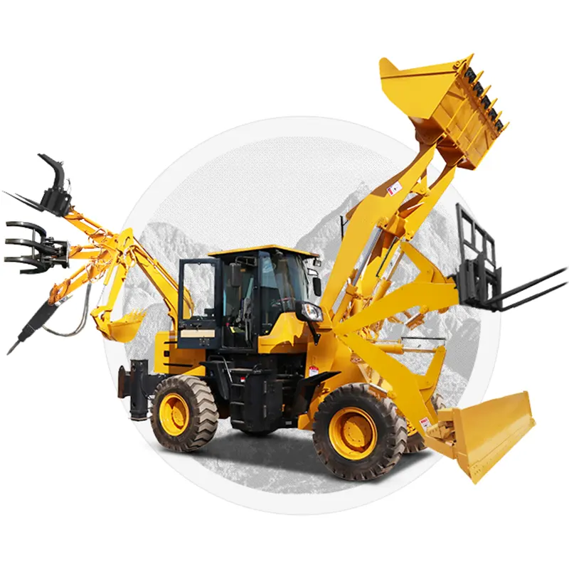 Pabrik Cina ujung depan Skid Steer 4X4 roda Backhoe Loader Harga Mini Backhoe Loader dengan CE EPA Euro5 mesin untuk dijual