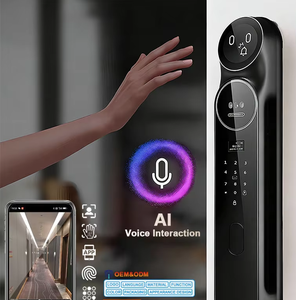 Glomarket AI Interactive <b>Smart</b> Door <b>Lock</b> Face Recognition Palm Vein Fingerprint Camera Video Intercom Intelligent <b>Lock</b> with Tuya - Product Image 1