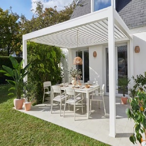 Pérgola Bioclimática Moderna Personalizada <span class=keywords><strong>para</strong></span> Jardín, de Aluminio, 6x4, <span class=keywords><strong>3x3</strong></span>, 4x4, Manual, con Control Remoto, <span class=keywords><strong>para</strong></span> Sombreado Exterior - Product Image 1