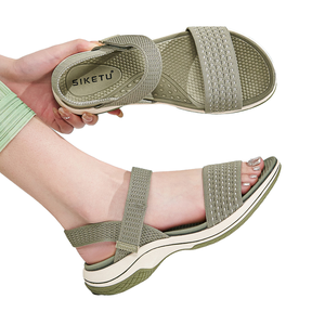 Sandales plates en maille tricotée pour femmes 2027 – Confortables, résistantes à l'usure, antidérapantes pour l'été - Product Image 2