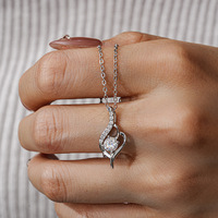 Fabricant de bijoux fins en gros, conception personnalisée, pendentif en argent sterling S925 avec moissanite à 4 griffes, chaîne câble