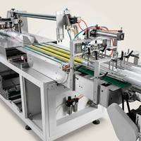 Machine d'emballage horizontale automatique pour le comptage et l'emballage de gobelets en plastique PP PET, avec moteur servo à commande PLC et compteur de pile précis