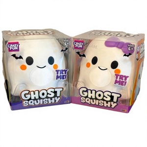 Cute Ghost Squishy Slow Rising Squeeze Fidget Soft Stress Relief Sensory Toy Kids Halloween Party Surprise <b>Gift</b> PU - Product Image 4