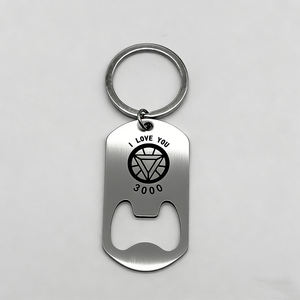 Stainless Steel Custom Logo Color Laser Printing Beer Bottle Opener <b>Personalized</b> Metal Key Chain Gift for Business - Product Image 3