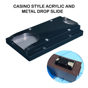 Ranura acrílica metálica para fichas de <span class=keywords><strong>casino</strong></span>, 16.5x9.5x2.5cm, para mesa de <span class=keywords><strong>casino</strong></span>, ranura para dinero de crupier, Baccarat, proveedor mayorista - Product Image 1