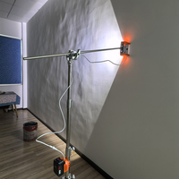 Luz de Trabajo Portátil LED con soporte de mango, herramientas de paneles de yeso, lámpara de pintura, herramientas auxiliares de lijado, lámpara de desarrollo de pintor
