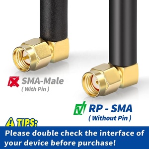 <span class=keywords><strong>Mini</strong></span> Antena <span class=keywords><strong>MIMO</strong></span> de Doble Banda 2.4GHz 5GHz 5.8GHz RP-SMA Macho de Ángulo Recto para FPV/USB/PCIe/WiFi - Product Image 5