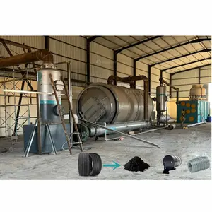 Máquina de reciclaje de neumáticos de gran capacidad semicontinua Beston Group para hacer planta de pirólisis de neumáticos de desecho de aceite combustible