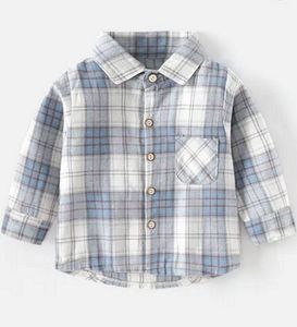 Vêtements pour enfants, chemises pour garçons, chemises confortables en coton à boutons pour enfants, uniformes scolaires et tenues décontractées - Product Image 1