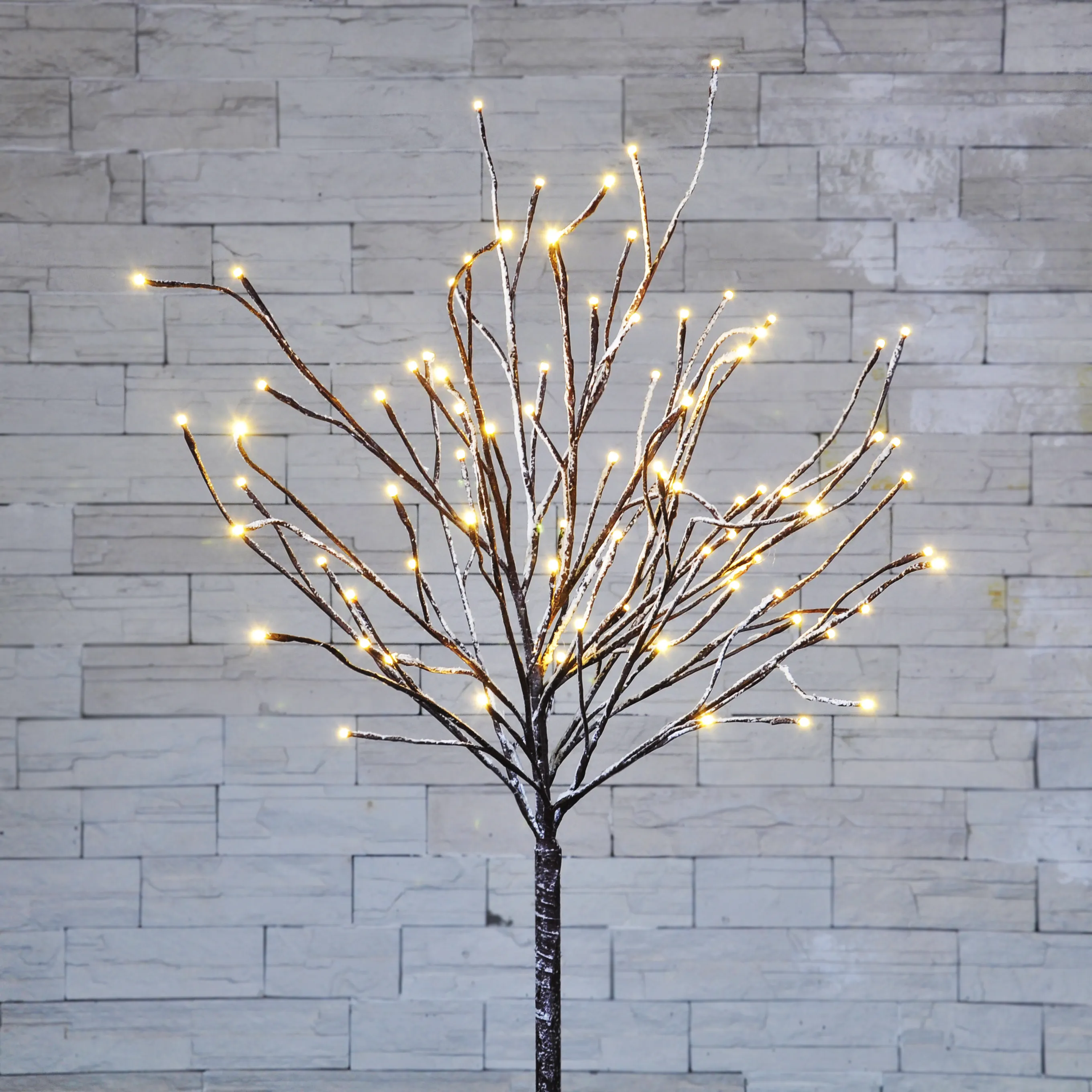 Hot Sale 47in 80LED Steady LED Tree Light Snow With Base Christmas Decoration Light For Party Festival Room Garden