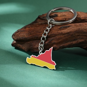 LLavero con colgante <span class=keywords><strong>de</strong></span> <span class=keywords><strong>mapa</strong></span> <span class=keywords><strong>de</strong></span> la <span class=keywords><strong>isla</strong></span> <span class=keywords><strong>de</strong></span> <span class=keywords><strong>Sicilia</strong></span>, llavero con <span class=keywords><strong>mapa</strong></span> <span class=keywords><strong>de</strong></span> Bandera <span class=keywords><strong>de</strong></span> País, joyería <span class=keywords><strong>de</strong></span> acero inoxidable, accesorios para llavero, regalos para mujeres y hombres - Product Image 4