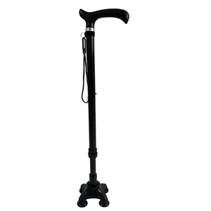 Canne télescopique en fibre de carbone Hengshunhe à quatre griffes, réglable en hauteur, pour personnes âgées, soutien à la marche et à la remise en forme - Product Image 1