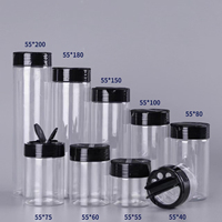 Bouteilles à épices de 100 ml, sel, assaisonnement, poudre de poivre, flacon à secouer, 200 ml, 300 ml, 400 ml, 500 ml, pot à épices rond en plastique avec couvercles à rabat