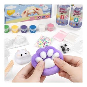 Fufu Squishy Workshop Kit Equal Ratio <b>Silicone</b> Blend Paw Hamster Cheese Designs Paint <b>Beads</b> Powder Manual Supplies - Product Image 5