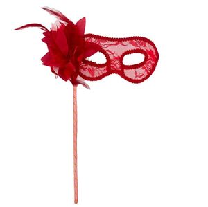 Máscara de Plástico con Plumas para Halloween, con Flores de <span class=keywords><strong>Tela</strong></span> Doradas en Forma de Cebolla, Diseño Elegante de Encaje Semitransparente con Forma de Pétalo para Baile de Graduación - Product Image 4