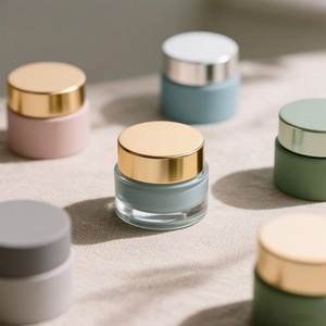 15g 20g Glass Cream Jar with Metal Cap for Skin Care Lotion Facial Cream Glass <b>Container</b> 30g 50g Capacity - Product Image 4