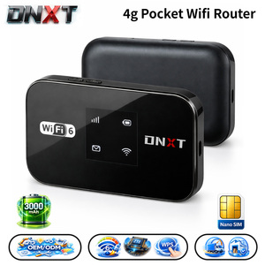 Routeur 4G DNXT avec carte SIM, WiFi 6, 300 Mbps, <span class=keywords><strong>Internet</strong></span> mobile, WPS, 3000 mAh, Wi-Fi de poche, mode AP, Type-C, routeur 4G USB, utilisation en voyage - Product Image 1
