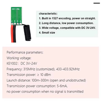 Interrupteur à distance sans fil 433 MHz DC 3,6 V-24 V, module émetteur RF 1 canal, récepteur relais 433,92 MHz, kit de commande de lumière LED
