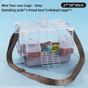 USMILEPET, gran oferta, jaula para pájaros ornamental pequeña de plástico y alambre, fácil de llevar, una gran opción para los dueños de mascotas en movimiento - Product Image 2
