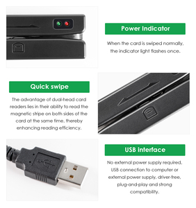 Lector de Tarjetas Magnéticas de Doble Cara con Doble Cabezal y Doble Lectura MSR de 3 Pistas, USB <span class=keywords><strong>RS232</strong></span> ISO7811 de Fábrica Effon - Product Image 5