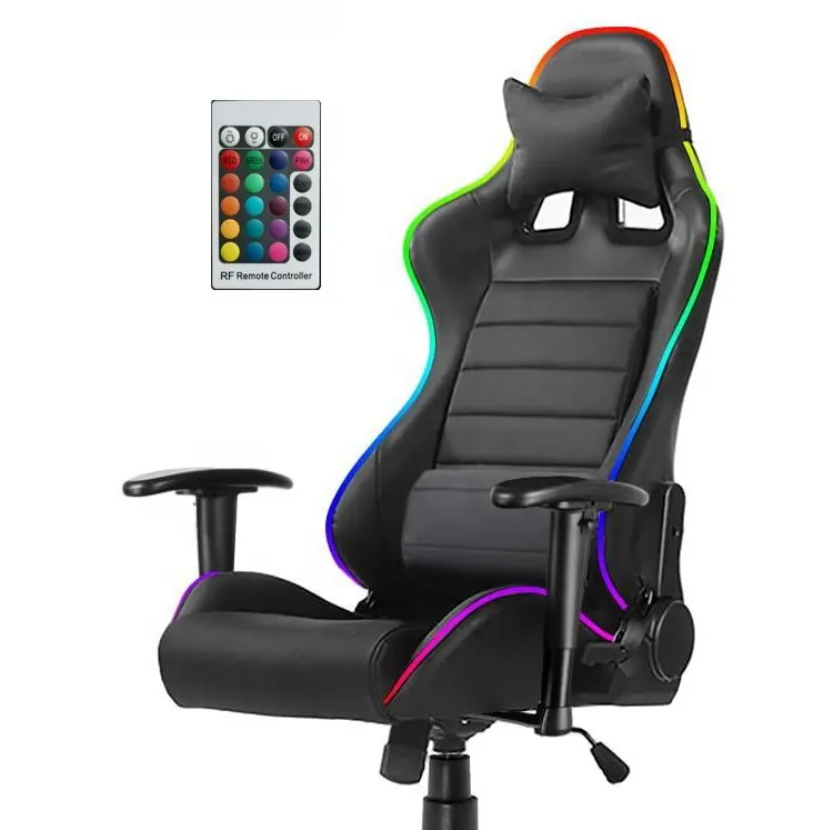 WSS 03 재고 RTS 게임 의자 RGB LED 경주 fashional OEM 생산 경주 게임 사무실 의자 재고 있음