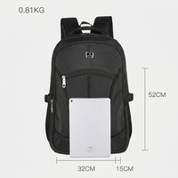Sac à dos pour ordinateur portable 15 pouces avec logo personnalisé, imperméable, en Oxford, durable, fermeture éclair tendance, sac à dos pour étudiants unisexe