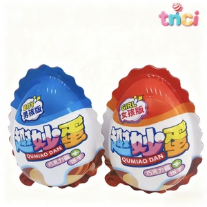 Bonbons aux œufs Qumiao amusants pour enfants, saveur crème et œuf avec sauce au chocolat et biscuit wafer sucré, boîte surprise, cadeau, enroulable - Product Image 3