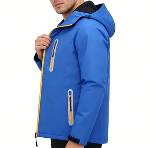 Giacca Antivento Personalizzata <span class=keywords><strong>da</strong></span> Uomo con Tasche Riflettenti e Cappuccio, Impermeabile per Arrampicata Notturna, Produzione ODM OEM - Product Image 2