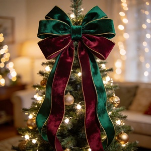 Boîte de présentation PDQ de rubans de Noël avec fil, plateau de rubans de fêtes, emballage de vente au détail pour supermarchés américains, certifié BSCI SMETA OEKO-TEX - Product Image 2