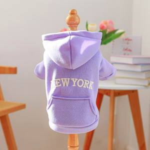 Sudadera Moderna para Mascotas de Poliéster Sólido con Bolsillo, Ropa para Perros Estilo Nueva <span class=keywords><strong>York</strong></span> para Cachorros, Suave y Cálida, Regalo de Cumpleaños y Navidad - Product Image 2