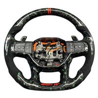 Volant en fibre de carbone personnalisé avec emplacements pour palettes de changement de vitesse pour accessoires Dodge Ram 1500 2500 TRX Limited