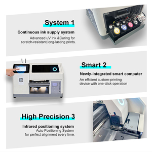 Stampante UV Intelligente AI Formato A5 XP600 Stampante a Getto d'Inchiostro UV Flatbed Controllata <span class=keywords><strong>da</strong></span> App Mobile per Cover di <span class=keywords><strong>Telefoni</strong></span> di Piccolo Formato Badge Stampante UV - Product Image 2