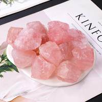 Pierre brute de quartz rose naturel, diffuseur d'aromathérapie, cristal rose, ornement pour aquarium et pot de fleurs, en copeaux, vente en gros