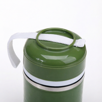 1230ML Mehrschichtige Stapelbare Runde 201 Edelstahl Isolierte Bento-Box Tragbarer Lunchbehälter Mit Handschlaufe