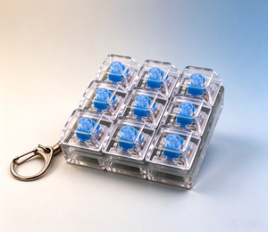 Llavero Antiestrés Personalizado Transparente de 9 Botones, Clicker de Plástico, Colgante para Llaves, Llavero de Dedo, Soporte para Llaves de Bicicleta - Product Image 4