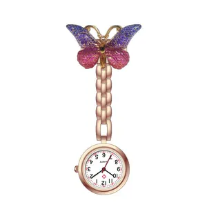 특별 선물 시계 매달려 금속 의사 휴대용 석영 시계 클립 유방 간호사 핀 시계