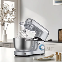 Robot pâtissier multifonctionnel 1500W en acier inoxydable 10L avec bol mélangeur, 6 vitesses, tête inclinable et certification CE