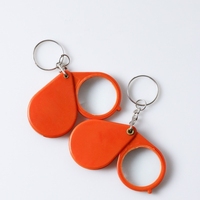 Portable Folding 10X Magnifying Glass Keychain Magnifier 10 Times Magnification Degeneration Seniors Reading Inspection Jewelry