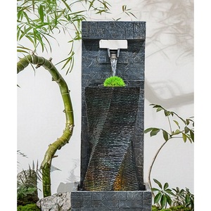Fuente Zen de Jardín en Oferta, Nueva Fuente Decorativa de Resina para Interiores y Exteriores con Niebla, Adornos Decorativos de Pared con Circulación de Agua - Product Image 3