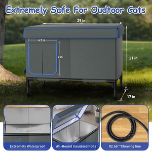 Eco-Friendly Hot Winter Outdoors Warm Dog & Cat <b>Box</b> Windproof and Rainproof Anti-scratch Heating Anti-bite Rubber Hose Is Safer - Product Image 3