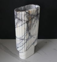 Vase en pierre de style Art déco en colombe gris or bronze mat glaçure vase de sol pour la décoration intérieure bureau fleuriste boutique quantité minimale de commande en gros