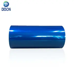 Deson Manufacturer Heat Resistant Pet Blue Transparent Self Adhesive Plastic Printing Pet Scratch Protective Film