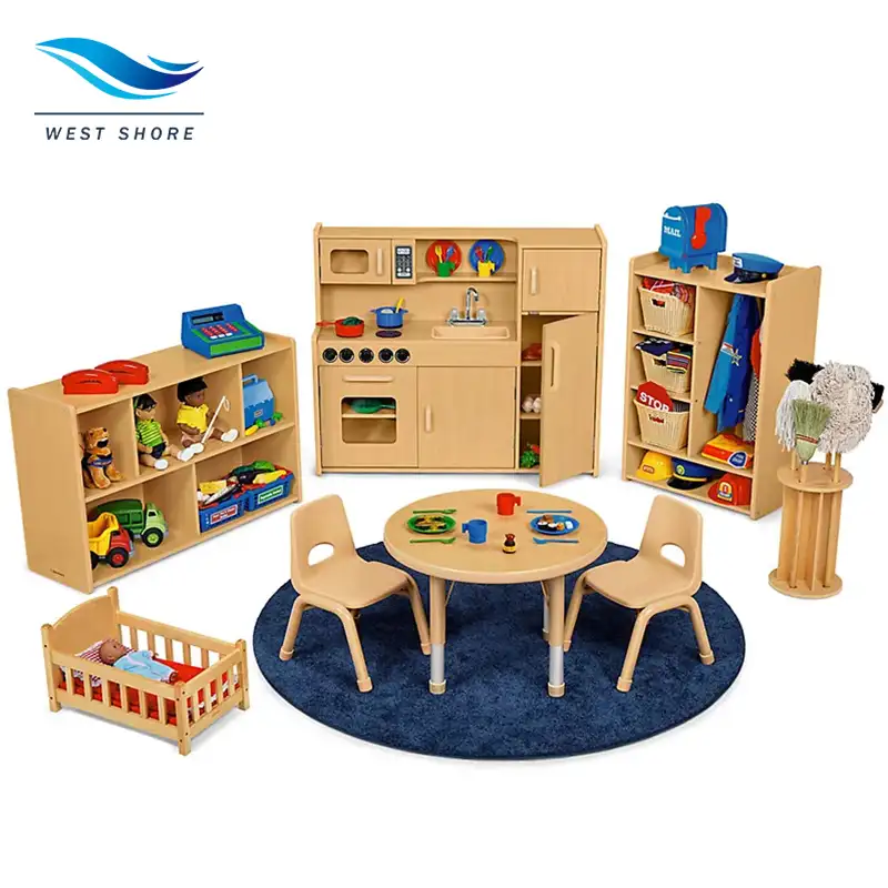 Daycare Childcare Center Kids Nursery School Preschool Furniture Sets Kindergarten Wooden Montessori Furniture Tables Chairs Set