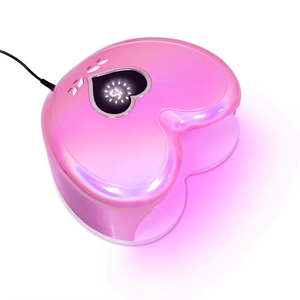 Hot Selling Pink <b>Wireless</b> Uv Gel Nail Dryer Led <b>Lamp</b> Rechargeable Heart Shape Nail <b>Lamp</b> - Product Image 1
