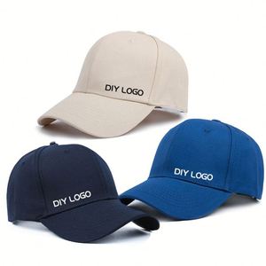 100% Cotton Baseball Hats With Custom Embroidery Logo Outdoor 6 Panel Baseball Cap Wholesale Men's Adjustable Sports Trucker Cap - Product Image 3