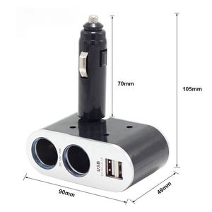 Allume-cigare de <span class=keywords><strong>voiture</strong></span> USB double 3.1A base femelle un point et deux trous de <span class=keywords><strong>cigarette</strong></span> légers un à deux chargeur multifonction de <span class=keywords><strong>voiture</strong></span> - Product Image 2