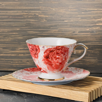 Ensemble de tasses à thé en céramique avec soucoupe, verres à thé de luxe royal, de haute qualité, personnalisés, livraison gratuite