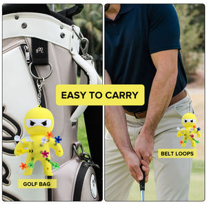 Support de tee de golf en silicone personnalisé style Ninja, mignon et durable, pour le rangement des tees de golf - Product Image 3